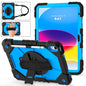 Contrast Color Robot Shockproof Silicon + PC Tablet Protective Case with Crossbody Rope, For iPad 10th Gen 10.9 2022