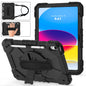 Contrast Color Robot Shockproof Silicon + PC Tablet Protective Case with Crossbody Rope, For iPad 10th Gen 10.9 2022