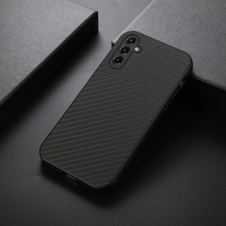 Accurate Hole Carbon Fiber Texture PU Phone Case, For Samsung Galaxy A14 5G, For Samsung Galaxy S23+ 5G, For Samsung Galaxy S23 Ultra 5G
