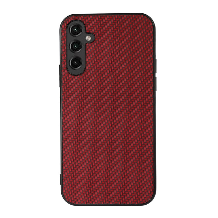 Accurate Hole Carbon Fiber Texture PU Phone Case, For Samsung Galaxy A14 5G, For Samsung Galaxy S23+ 5G, For Samsung Galaxy S23 Ultra 5G
