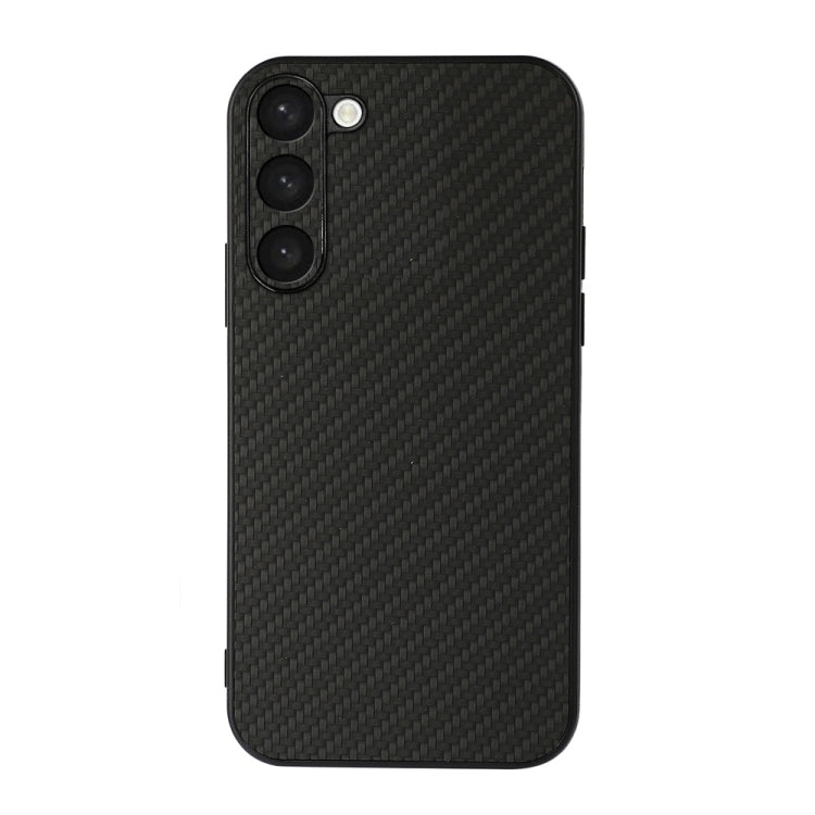 Accurate Hole Carbon Fiber Texture PU Phone Case, For Samsung Galaxy A14 5G, For Samsung Galaxy S23+ 5G, For Samsung Galaxy S23 Ultra 5G