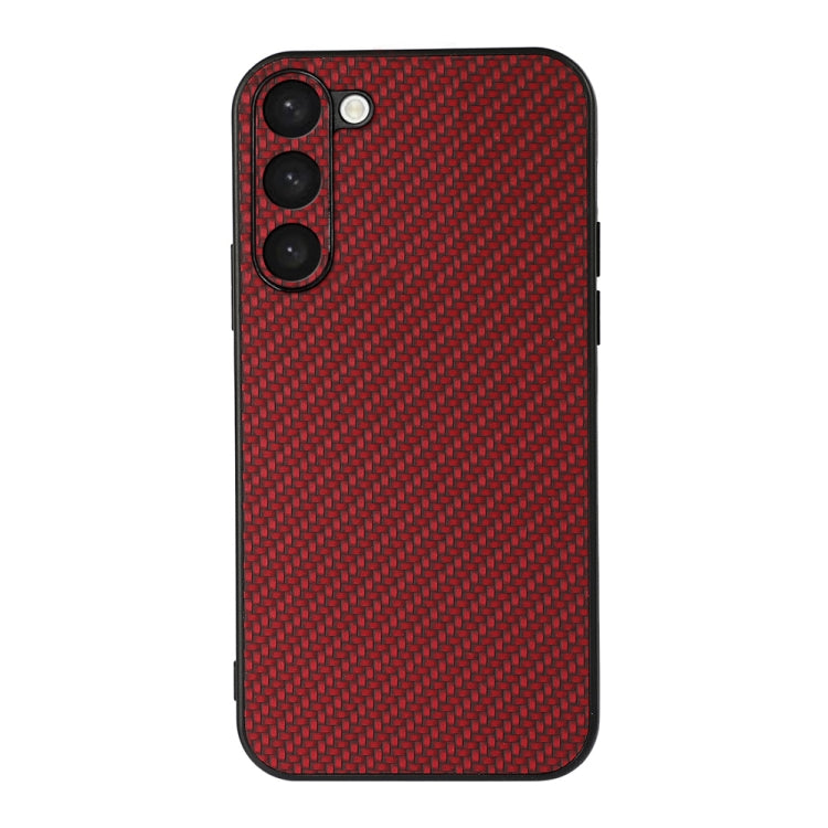 Accurate Hole Carbon Fiber Texture PU Phone Case, For Samsung Galaxy A14 5G, For Samsung Galaxy S23+ 5G, For Samsung Galaxy S23 Ultra 5G