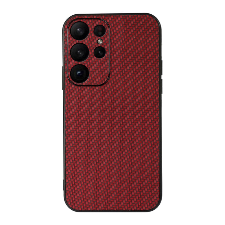 Accurate Hole Carbon Fiber Texture PU Phone Case, For Samsung Galaxy A14 5G, For Samsung Galaxy S23+ 5G, For Samsung Galaxy S23 Ultra 5G