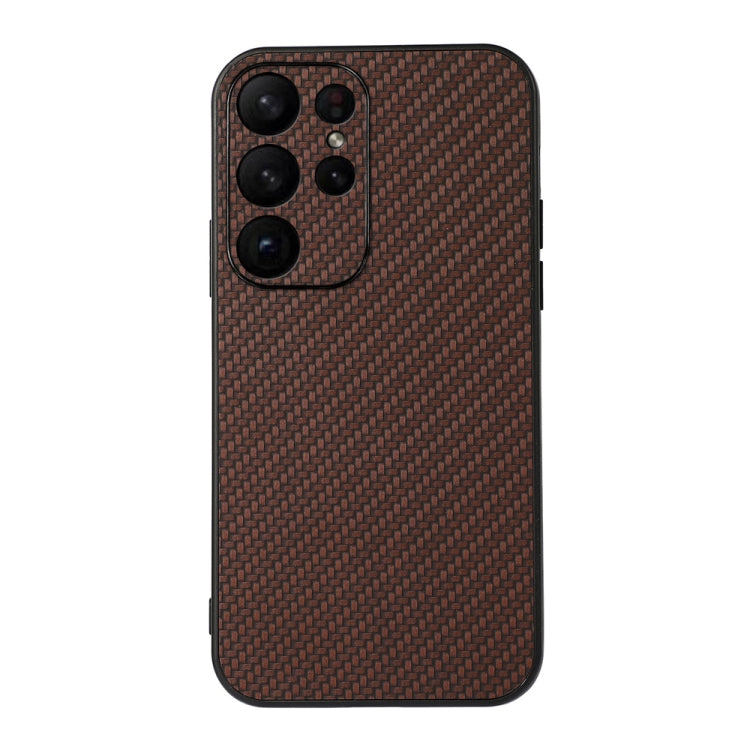 Accurate Hole Carbon Fiber Texture PU Phone Case, For Samsung Galaxy A14 5G, For Samsung Galaxy S23+ 5G, For Samsung Galaxy S23 Ultra 5G