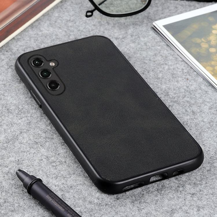 Accurate Hole Two-color Calf Texture PU Phone Case, For Samsung Galaxy A14 5G, For Samsung Galaxy S23+ 5G, For Samsung Galaxy S23 Ultra 5G