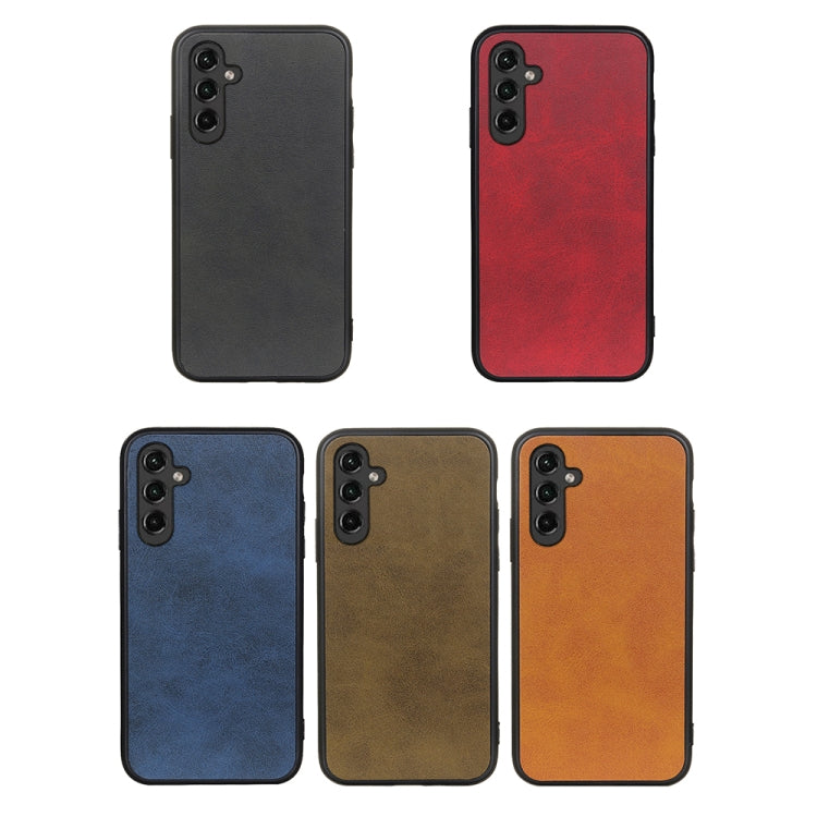 Accurate Hole Two-color Calf Texture PU Phone Case, For Samsung Galaxy A14 5G, For Samsung Galaxy S23+ 5G, For Samsung Galaxy S23 Ultra 5G