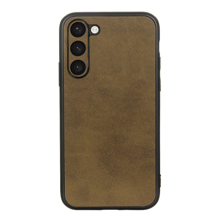 Accurate Hole Two-color Calf Texture PU Phone Case, For Samsung Galaxy A14 5G, For Samsung Galaxy S23+ 5G, For Samsung Galaxy S23 Ultra 5G