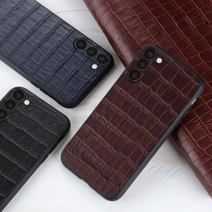 Crocodile Texture Genuine Leather Phone Case