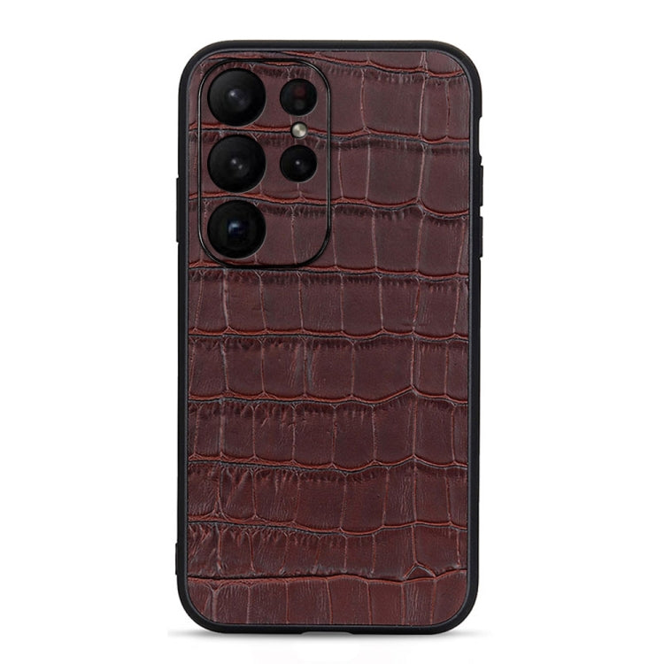 Crocodile Texture Genuine Leather Phone Case, For Samsung Galaxy A14 5G, For Samsung Galaxy S23+ 5G, For Samsung Galaxy S23 Ultra 5G
