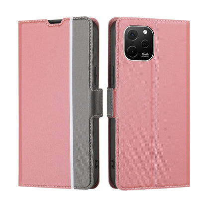 Twill Texture Side Buckle Leather Phone Case