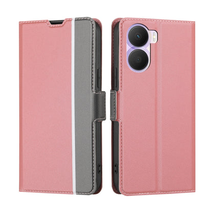 Twill Texture Side Buckle Leather Phone Case