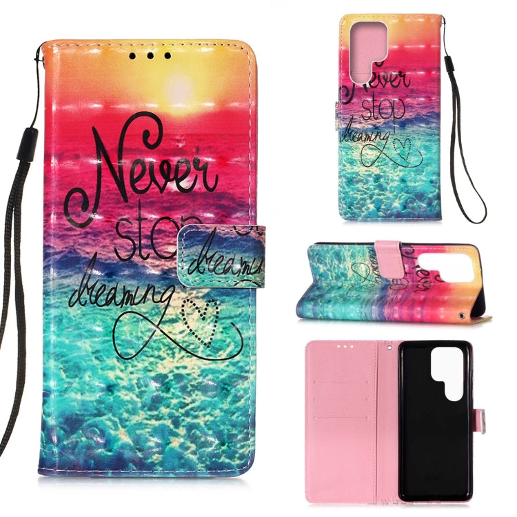 3D Painting Horizontal Flip Leather Phone Case