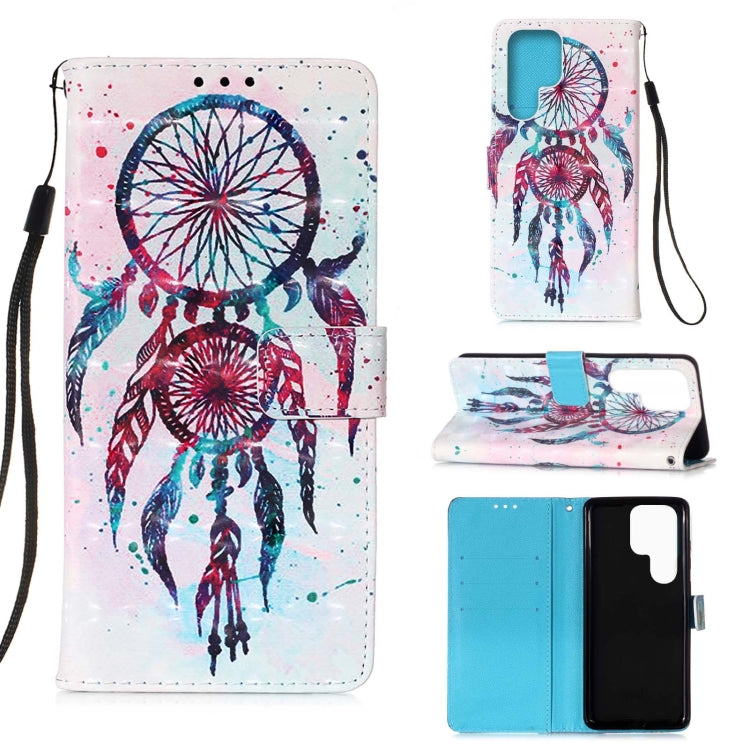 3D Painting Horizontal Flip Leather Phone Case