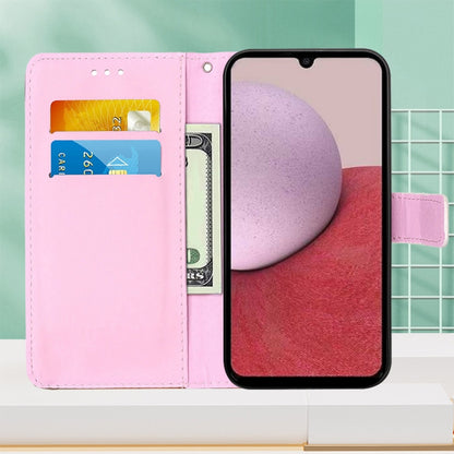 Colored Drawing Pattern Plain Weave Leather Phone Case