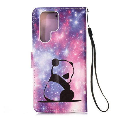 Colored Drawing Pattern Plain Weave Leather Phone Case