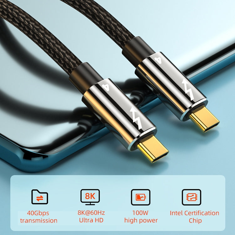 100W Type-C to Type-C Thunderbolt 4 Full-function Data Cable