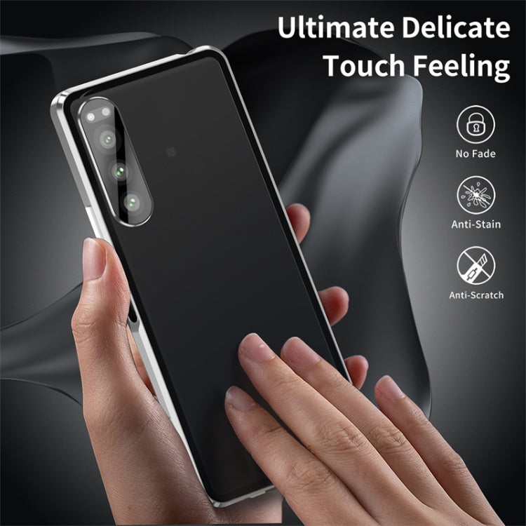 HD Magnetic Metal Tempered Glass Phone Case, For Sony Xperia 5 IV