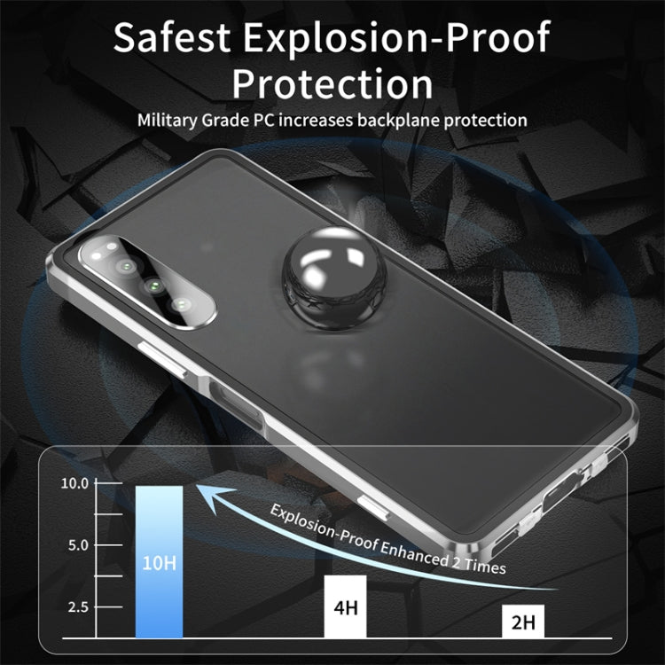 HD Magnetic Metal Tempered Glass Phone Case, For Sony Xperia 5 IV