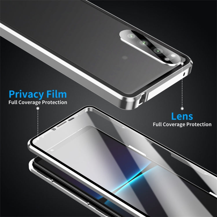 HD Magnetic Metal Tempered Glass Phone Case, For Sony Xperia 5 IV