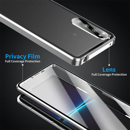 HD Magnetic Metal Tempered Glass Phone Case, For Sony Xperia 5 IV