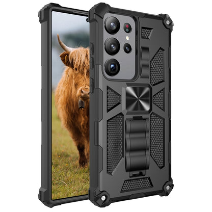 Shockproof TPU + PC Magnetic Phone Case with Holder