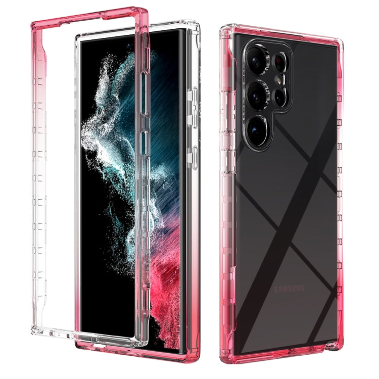 Transparent Gradient Color TPU + PC Protective Phone Case, For Samsung Galaxy S23 Ultra 5G, For Samsung Galaxy S23+ 5G, For Samsung Galaxy S23 5G