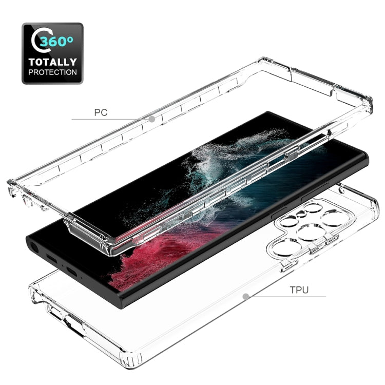 Transparent Gradient Color TPU + PC Protective Phone Case