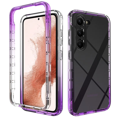 Transparent Gradient Color TPU + PC Protective Phone Case