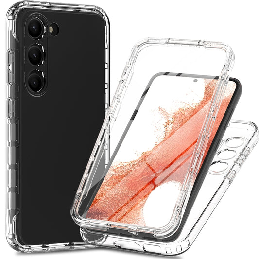 Integrated Transparent Gradient Color TPU + PC + PET Protective Phone Case