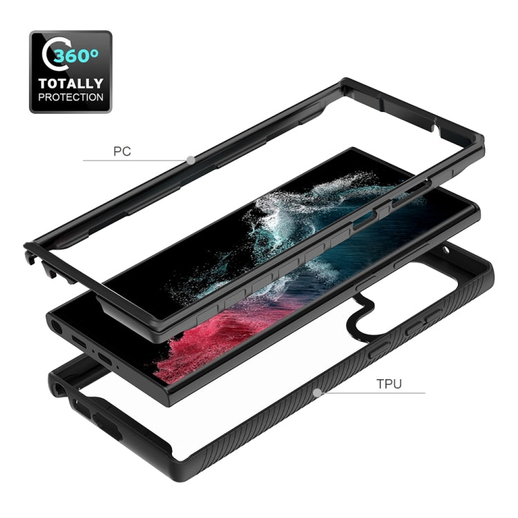 Two-layer Integrated Transparent TPU + PC Protective Phone Case, For Samsung Galaxy S23 Ultra 5G, For Samsung Galaxy S23+ 5G, For Samsung Galaxy S23 5G