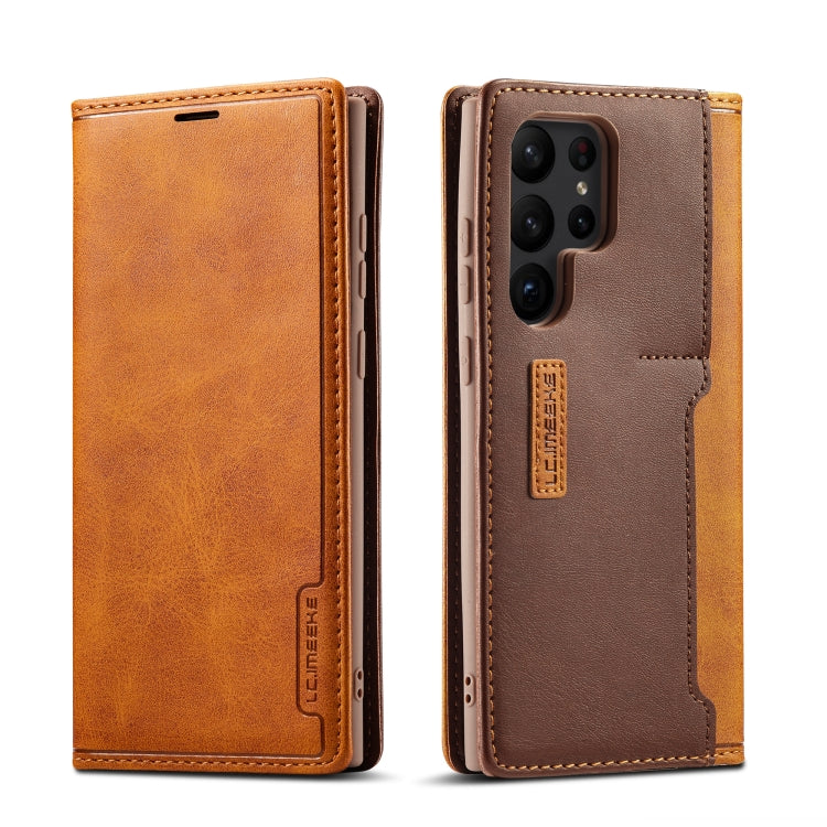 LC.IMEEKE LC-001 Series PU + TPU Color Matching Frosted Leather Phone Case