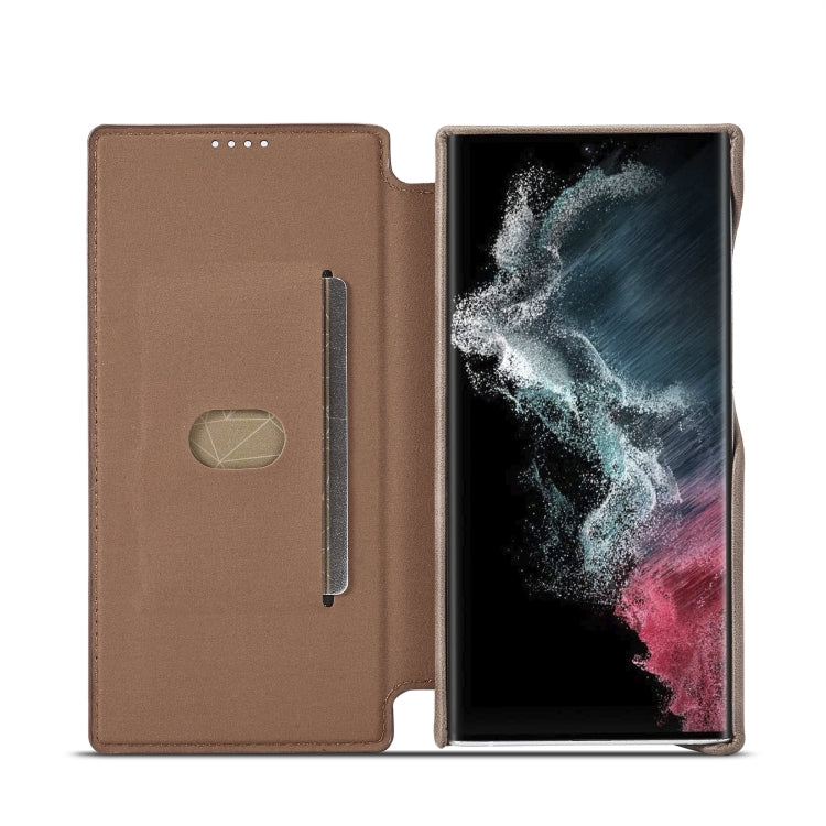 LC.IMEEKE Hon Ancient Series Horizontal Flip Leather Phone Case, For Samsung Galaxy S23 Ultra 5G