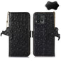 Ostrich Pattern Genuine Leather RFID Phone Case