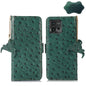 Ostrich Pattern Genuine Leather RFID Phone Case