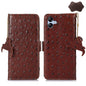 Ostrich Pattern Genuine Leather RFID Phone Case