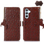 Ostrich Pattern Genuine Leather RFID Phone Case