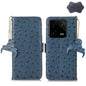 Ostrich Pattern Genuine Leather RFID Phone Case