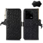 Ostrich Pattern Genuine Leather RFID Phone Case