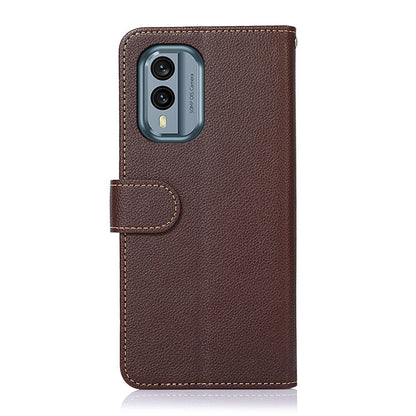 KHAZNEH Litchi Texture Leather RFID Phone Case, For Nokia X30 5G, For Samsung Galaxy A54 5G