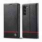 LC.IMEEKE Carbon Fiber PU + TPU Horizontal Flip Leather Phone Case, For Samsung Galaxy S23 5G, For Samsung Galaxy S23+ 5G, For Samsung Galaxy S23 Ultra 5G