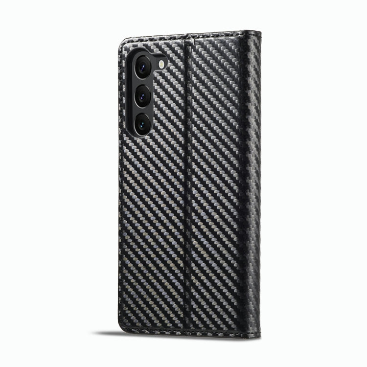 LC.IMEEKE Carbon Fiber PU + TPU Horizontal Flip Leather Phone Case