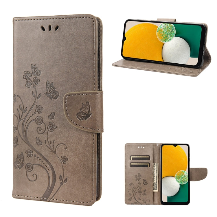 Butterfly Flower Pattern Leather Phone Case