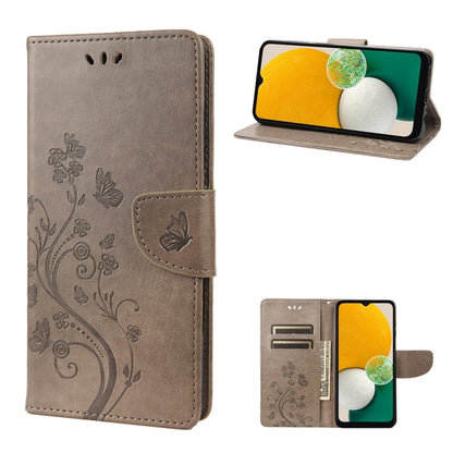 Butterfly Flower Pattern Leather Phone Case