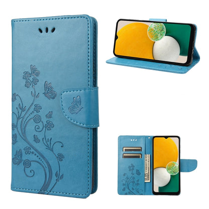 Butterfly Flower Pattern Leather Phone Case