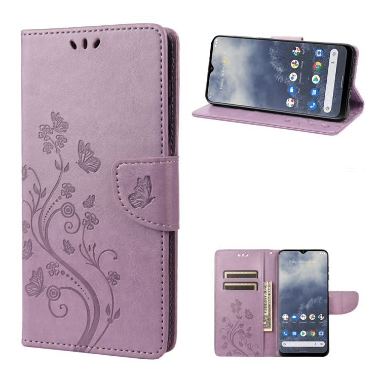 Butterfly Flower Pattern Leather Phone Case