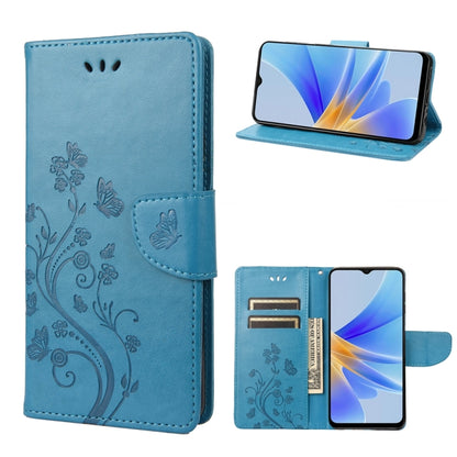 Butterfly Flower Pattern Leather Phone Case