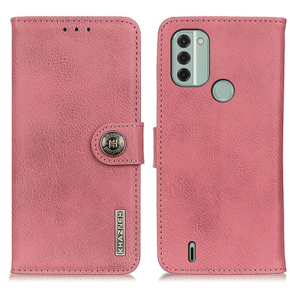 KHAZNEH Cowhide Texture Horizontal Flip Leather Phone Case