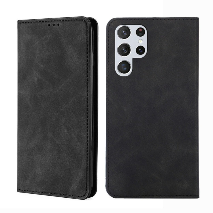 Skin Feel Magnetic Horizontal Flip Leather Phone Case