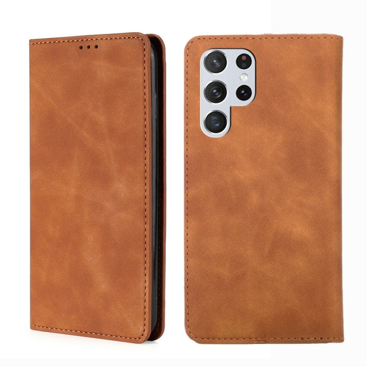 Skin Feel Magnetic Horizontal Flip Leather Phone Case