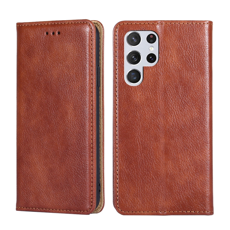 Gloss Oil Solid Color Magnetic Leather Phone Case, For Samsung Galaxy S23 5G, For Samsung Galaxy S23 Ultra 5G, For Samsung Galaxy S23+ 5G, For Samsung Galaxy A04E